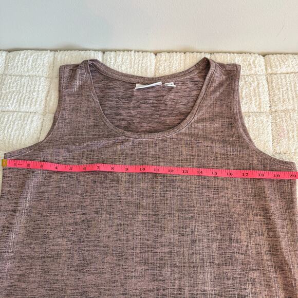 Susan Graver Womens Size Large Pink Liquid Knit Tunic Tank Top Blouse Shimmering - Picture 7 of 11